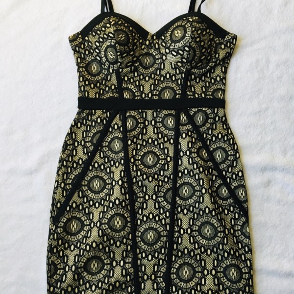 Material Girl Juniors' Lace Metallic Bodycon Dress